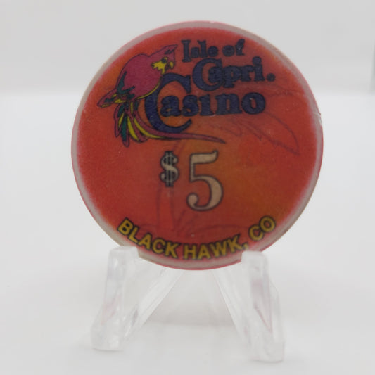 Isle of Capri Casino Black Hawk Colorado 1998 $5 Casino Chip