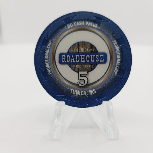 Roadhouse "Riverboat" Hotel Casino Mississippi 5 NCV 43 mm Promotional Chip CG029473