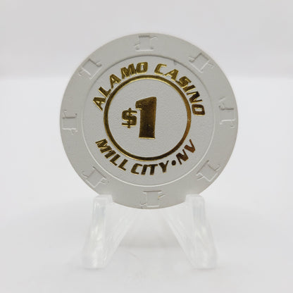 Alamo Casino Mill City Nevada 2010 $1 Casino Chip E9459