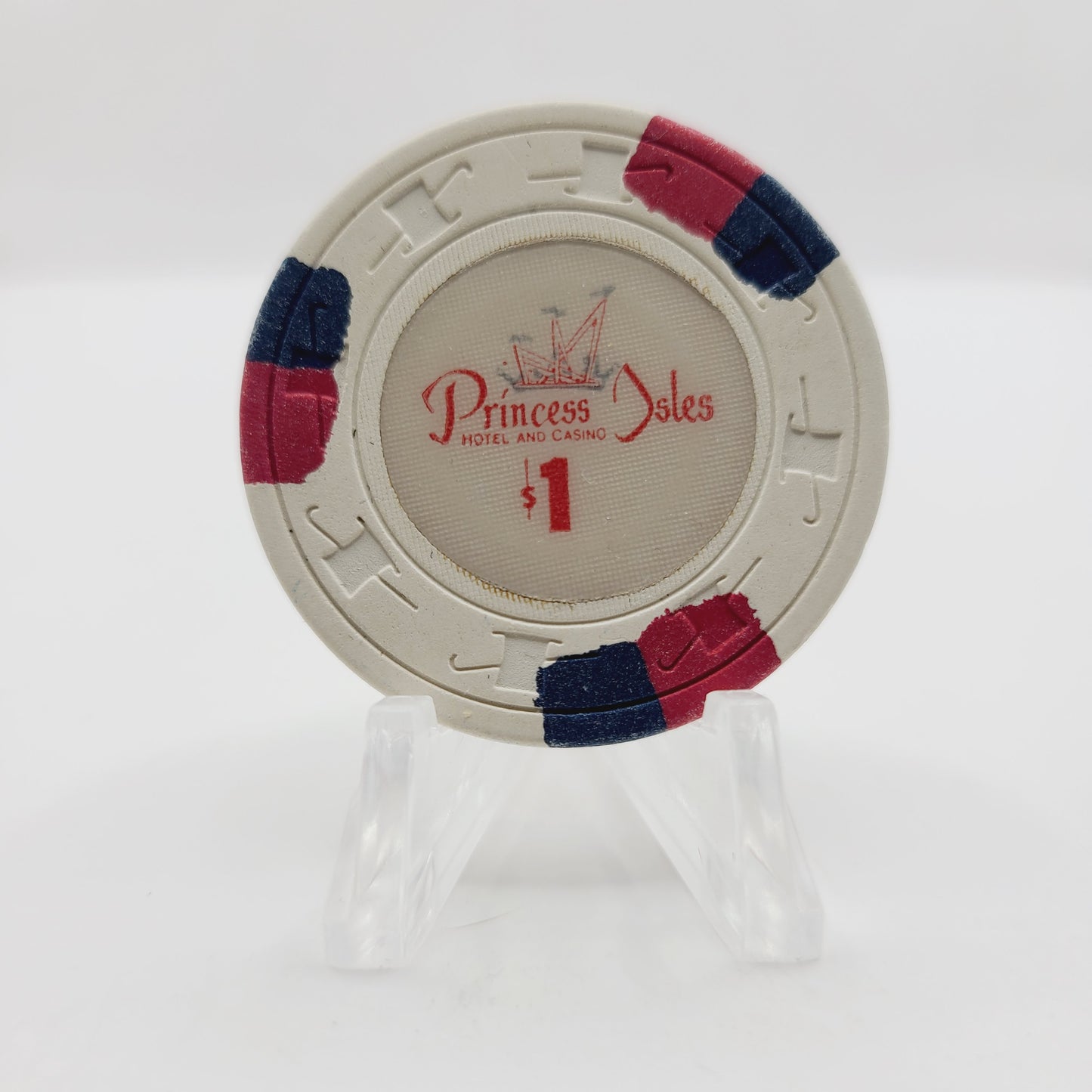 Princess Isles Casino Williamstad Curacao $1 Casino Chip CG079972 (Circulated)