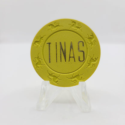 Tina's Card Room Ridgecrest California $5 Casino Chip CG052079