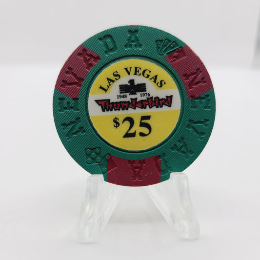 Thunderbird Hotel Casino Las Vegas Nevada 1995 "Borland Imitation" $25 Casino Chip E7395 limited 2000