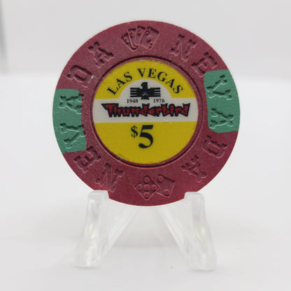 Thunderbird Hotel Casino 1995 "Borland Imitation" $5 Casino Chip E7394 Limited 2000