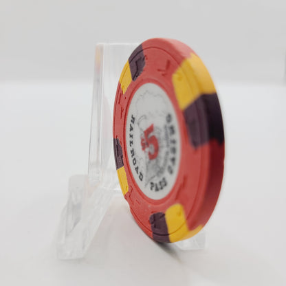 Railroad Pass Hotel Casino Henderson Nevada 1989 $5 Casino Chip N2030