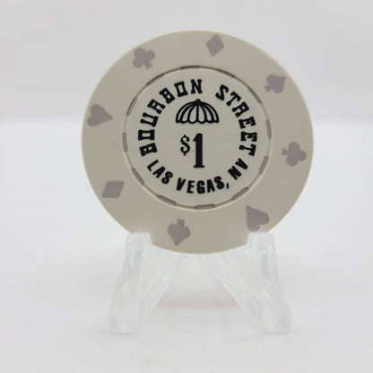 Bourbon Street Casino Las Vegas Nevada 1990 $1 Casino Chip N1381
