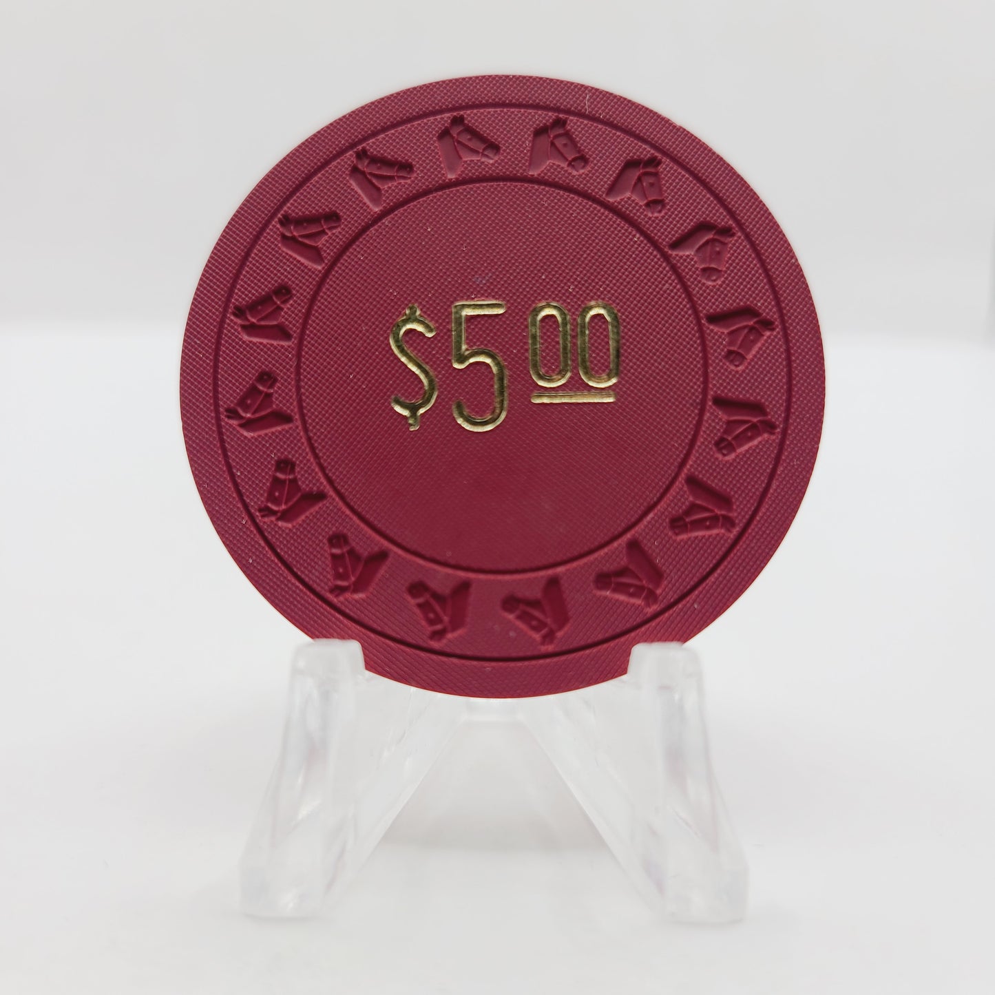 Riata Gambling Hall & Saloon Las Vegas Nevada 1973 $5 Casino chip N4314 (Backup Set)