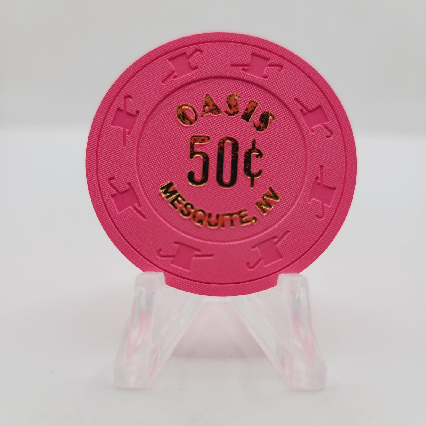 Oasis Resort Hotel Casino Mesquite Nevada 2001 $.50 Casino Chip V9247