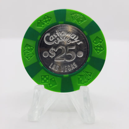 Castaways Casino Las Vegas Nevada 1970's $25 Casino Chip N1442