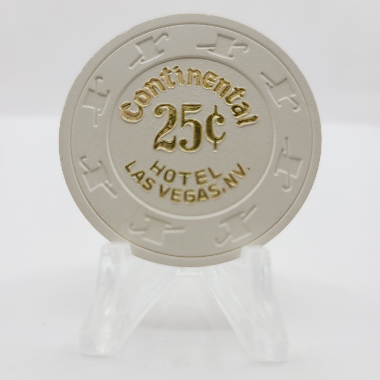 Continental Hotel Casino Las Vegas Nevada 1988 $.25 Casino Chip N1475
