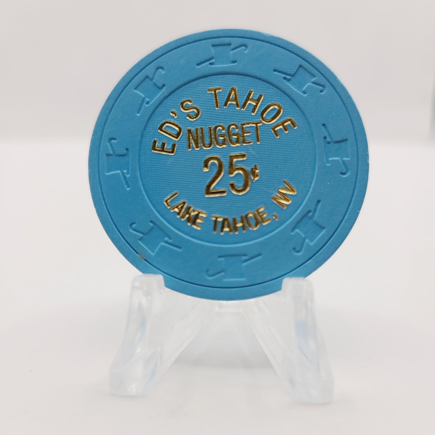 Ed's Tahoe Nugget Casino Lake Tahoe Nevada 1991 $.25 Casino Chip N6199