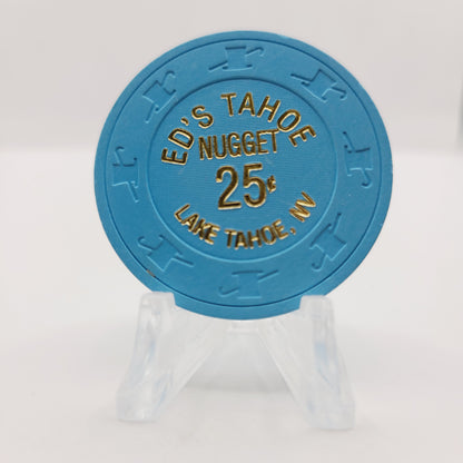 Ed's Tahoe Nugget Casino Lake Tahoe Nevada 1991 $.25 Casino Chip N6199