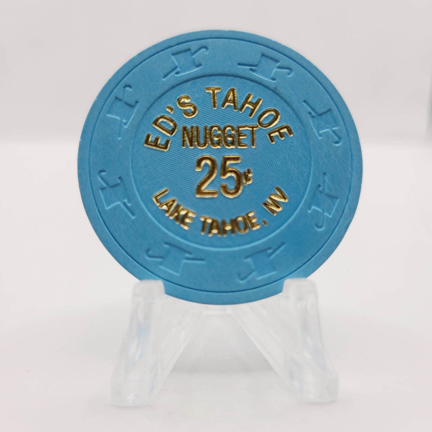 Ed's Tahoe Nugget Casino Lake Tahoe Nevada 1991 $.25 Casino Chip N6199