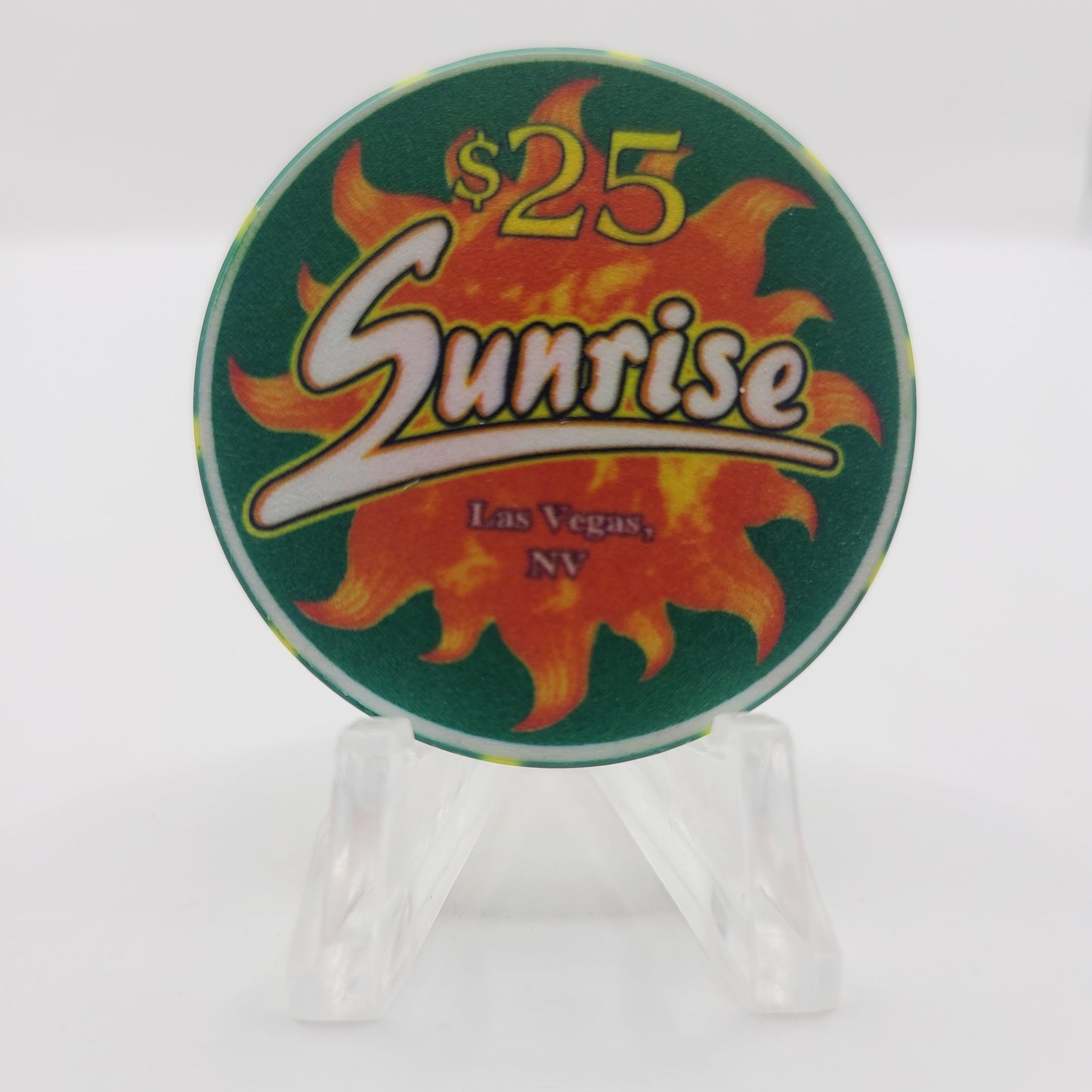 The Sunrise Casino "CASINO NEVER OPENED" Las Vegas NV $25 Chip V3472