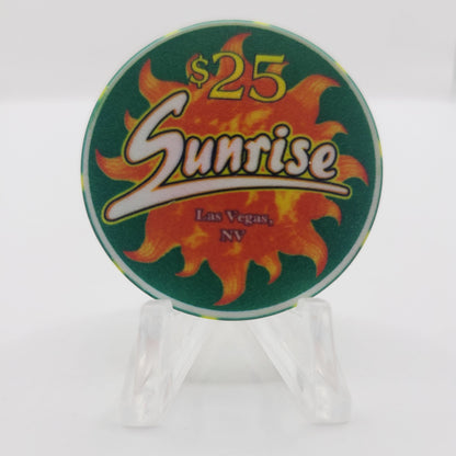 The Sunrise Casino "CASINO NEVER OPENED" Las Vegas NV $25 Chip V3472