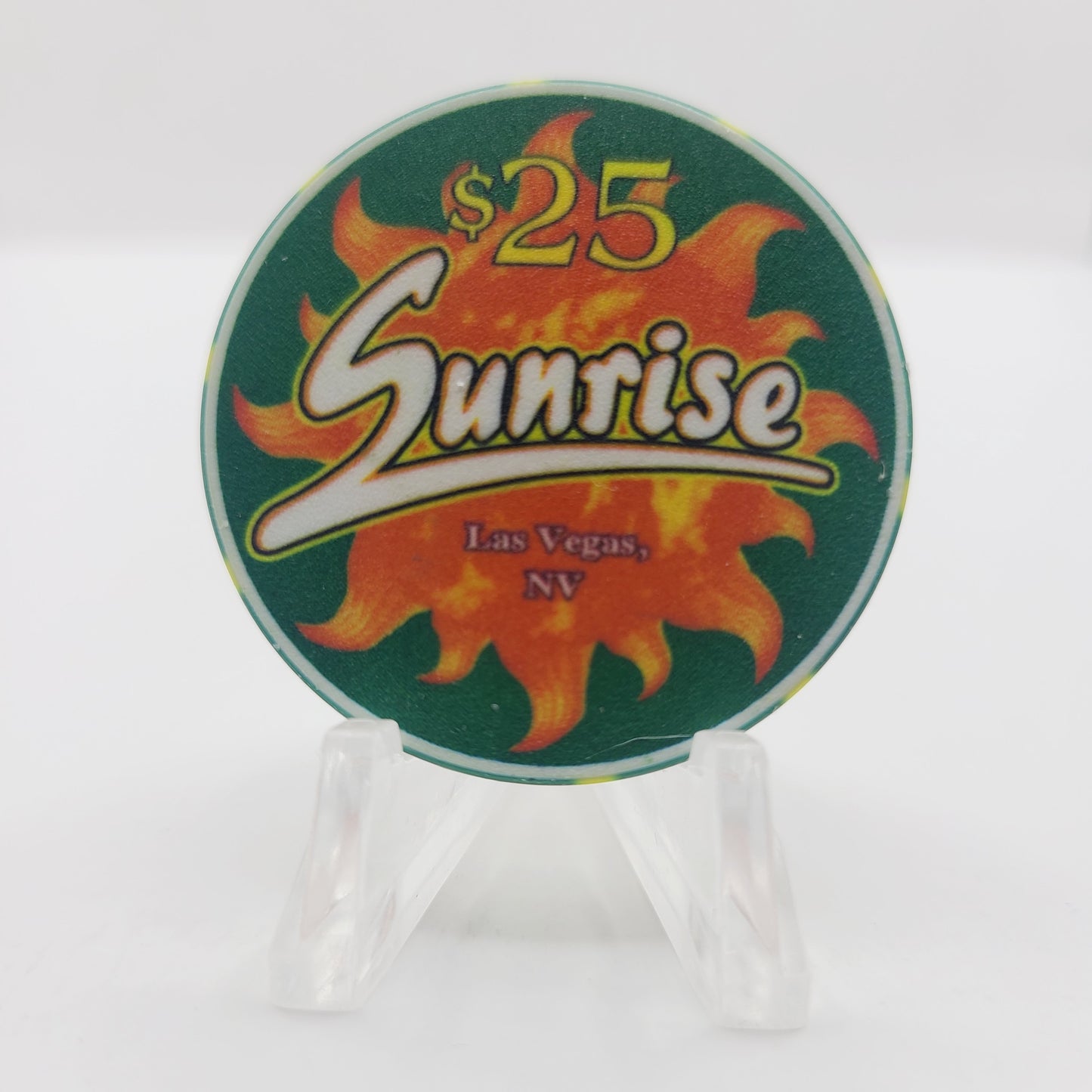 The Sunrise Casino "CASINO NEVER OPENED" Las Vegas NV $25 Chip V3472