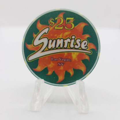 The Sunrise Casino "CASINO NEVER OPENED" Las Vegas NV $25 Chip V3472