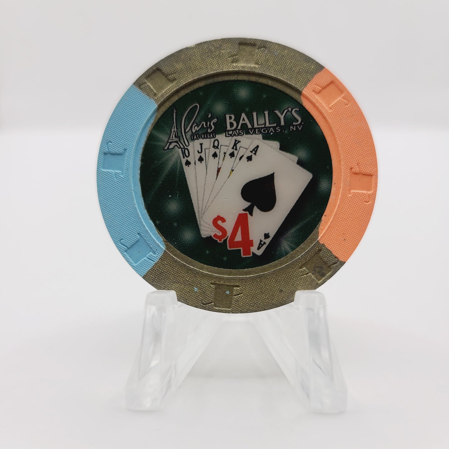 Bally's Paris Hotel Casino Las Vegas Nevada 2006 "World Series of Poker" $4 Casino Chip E5311.1   #184 of 1000