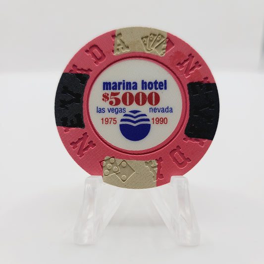 Marina Hotel Casino Las Vegas Nevada 1992 "Borland Imitation" $5,000 Casino Chip V2977