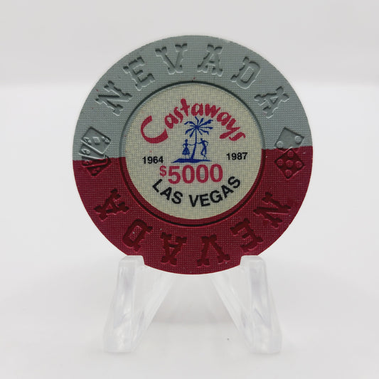 Castaways Casino Las Vegas Nevada 1992 $5,000 "Borland Imitation" Casino Chip N6025