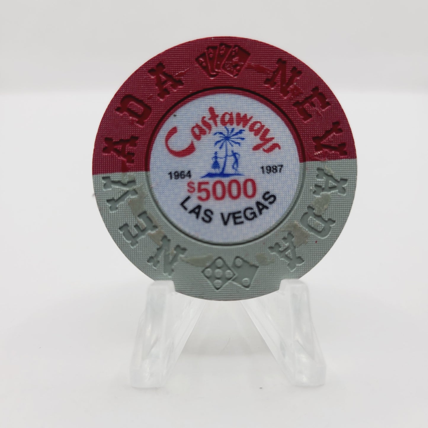 Castaways Casino Las Vegas Nevada 1992 $5,000 "Borland Imitation" Casino Chip N6025