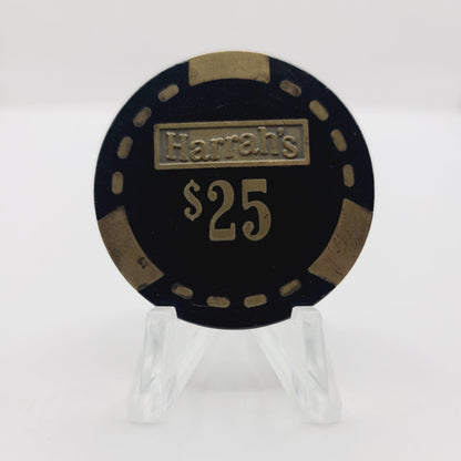 Harrah's Hotel Casino Reno Tahoe Nevada 1980's $25 Casino Chip N6434