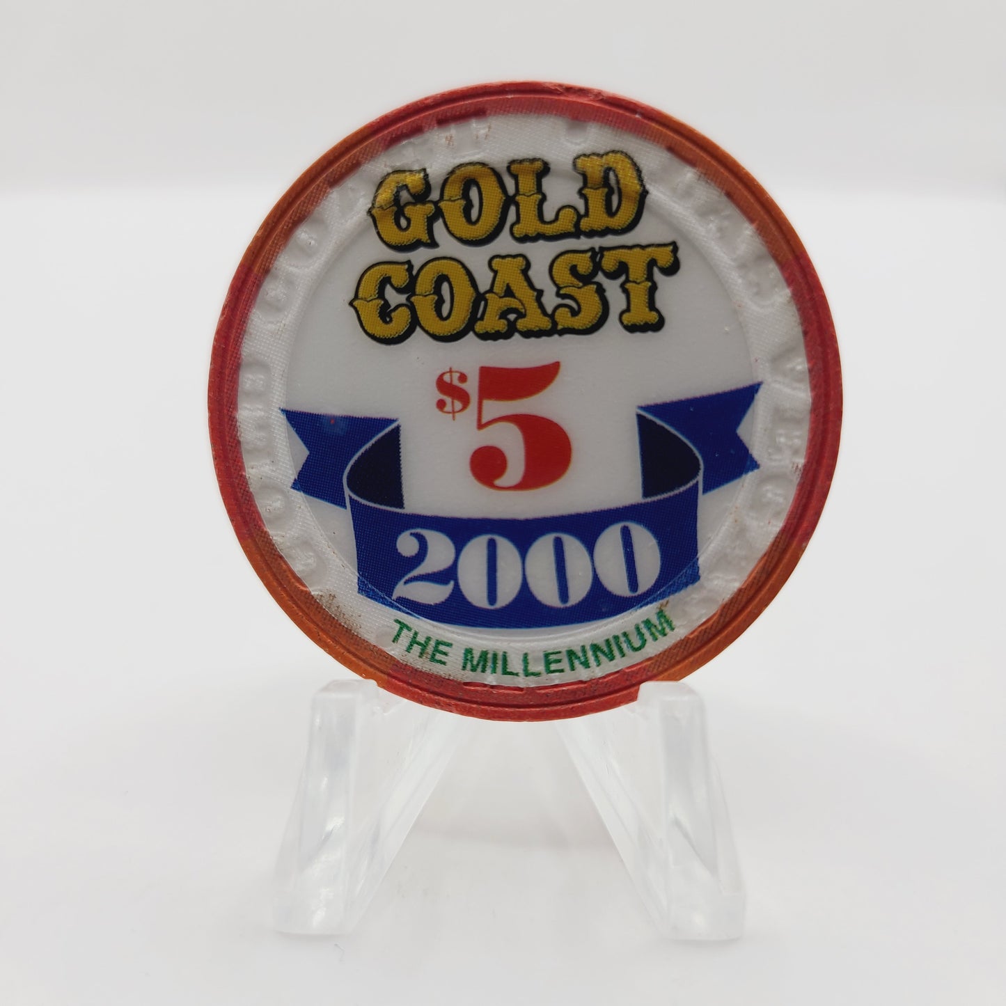 Gold Coast Hotel Casino Las Vegas Nevada 1999 "Millennium" $5 Casino Chip V4295