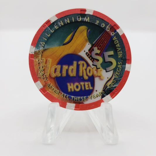 Hard Rock Hotel Casino Las Vegas Nevada 2000 "Millennium" $5 Casino Chip V4436