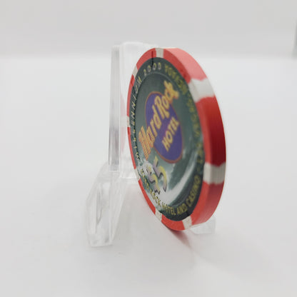 Hard Rock Hotel Casino Las Vegas Nevada 2000 "Millennium" $5 Casino Chip V4436