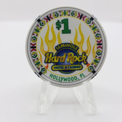 Seminole Hard Rock Hotel Casino Hollywood Florida $1 Casino Chip