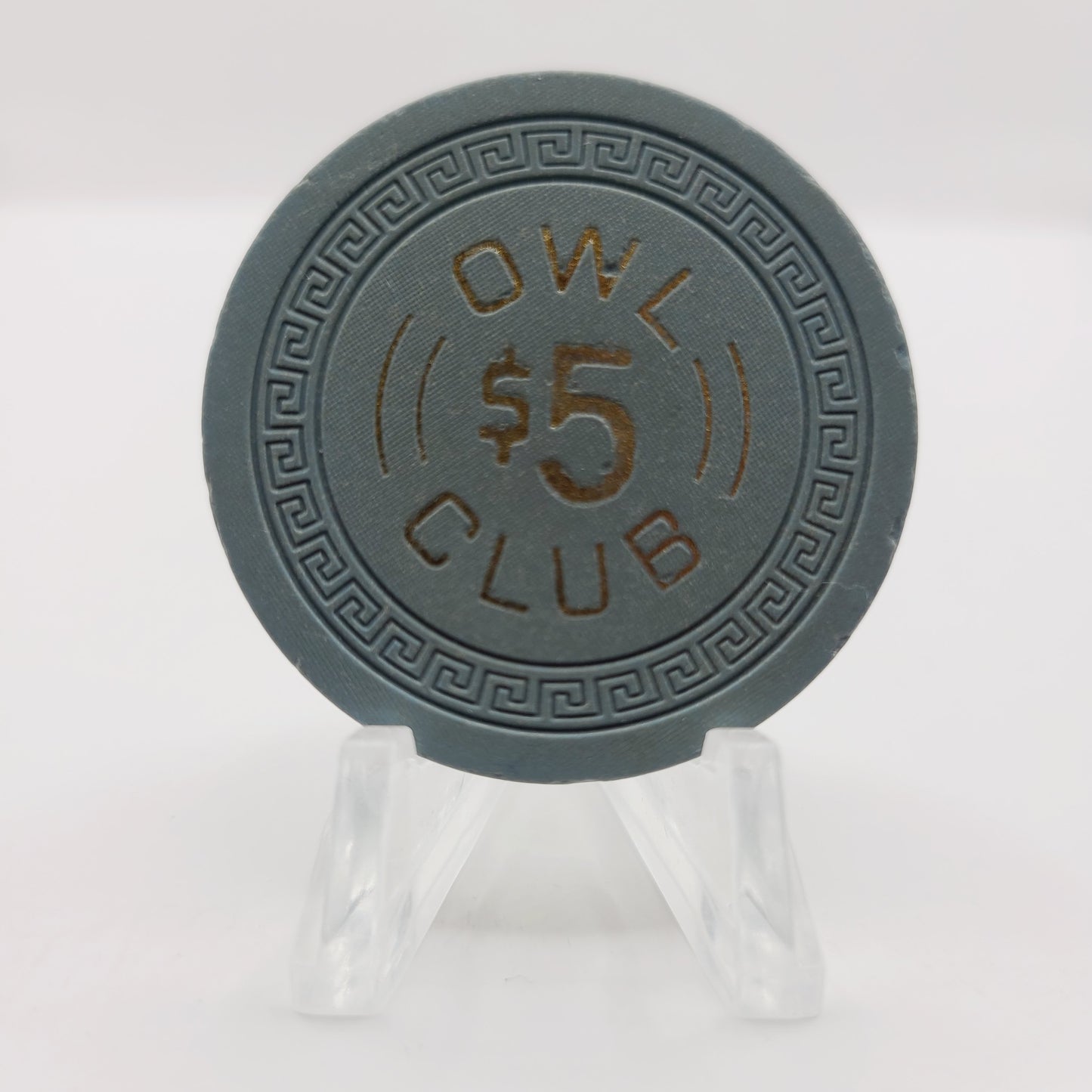 Owl Club Casino Restaurant Battle Mountain Nevada 1960 $5 Casino Chip V1274