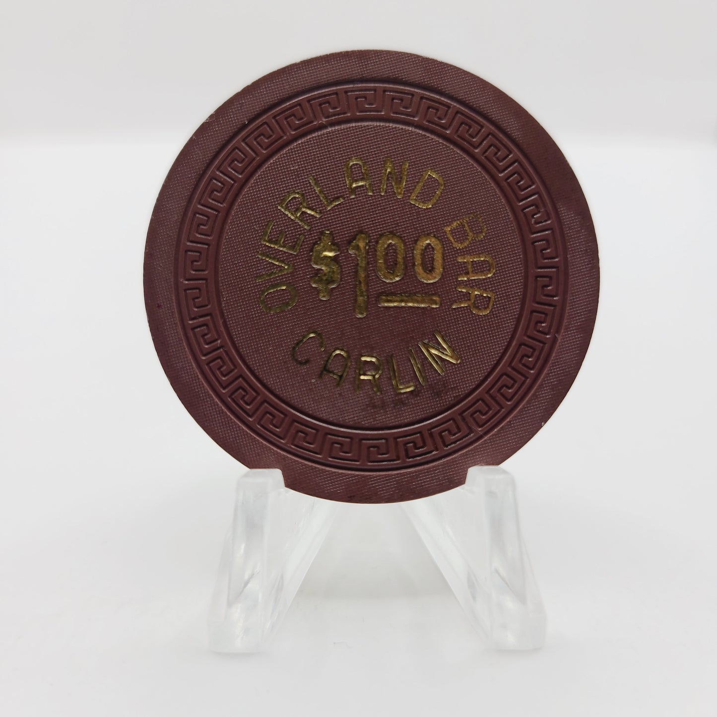 Overland Bar Carlin Nevada 1958 $1 Casino Chip N7335