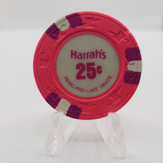 Harrah's Hotel Casino Reno Tahoe Nevada 1980's $.25  Casino Chip N5140