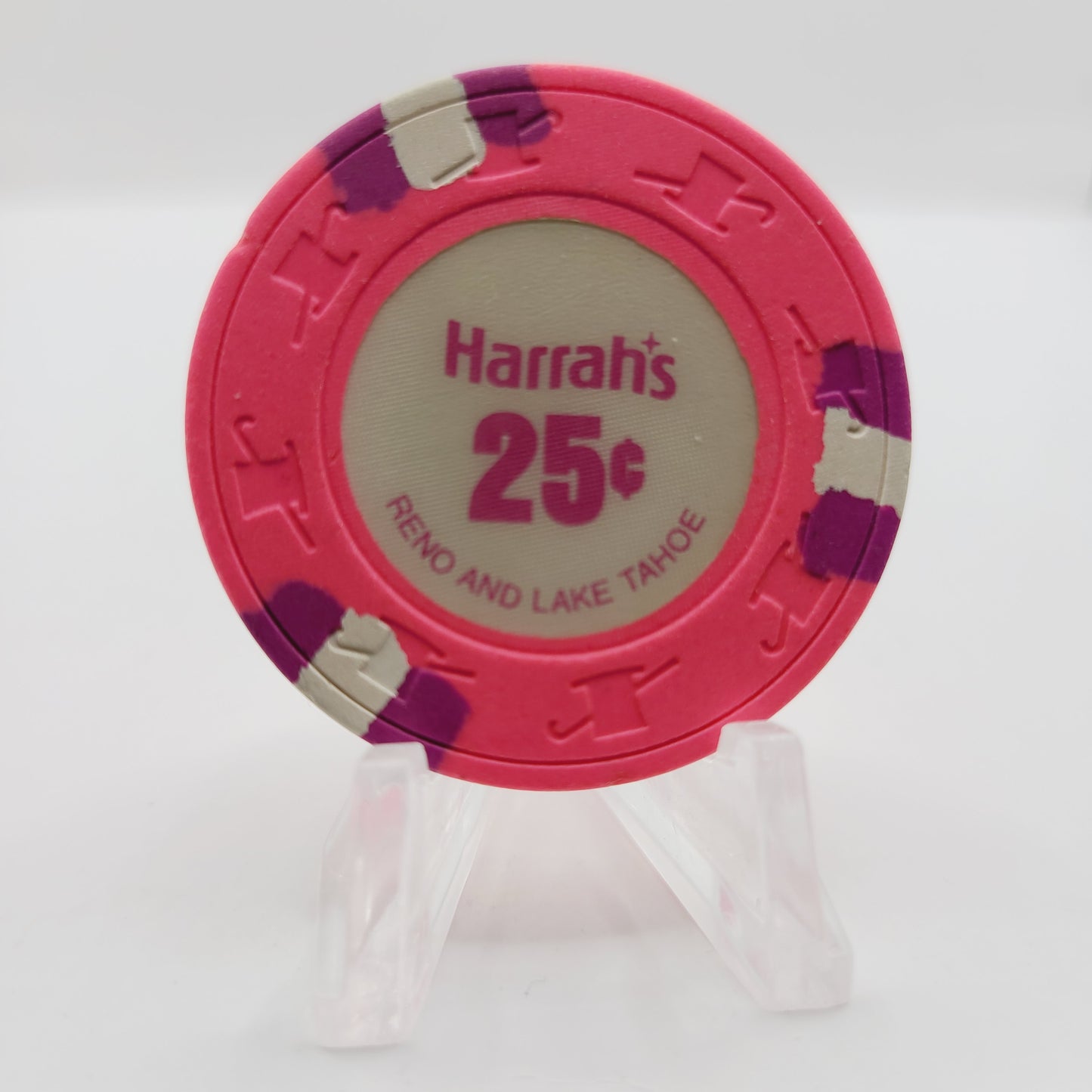 Harrah's Hotel Casino Reno Tahoe Nevada 1980's $.25  Casino Chip N5140