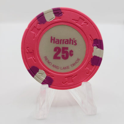 Harrah's Hotel Casino Reno Tahoe Nevada 1980's $.25  Casino Chip N5140