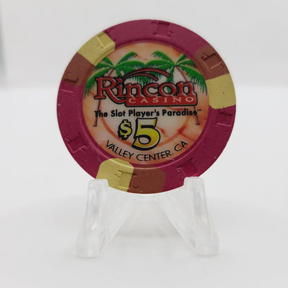 Rincon Casino Valley Center California $5 Casino Chip CG011121