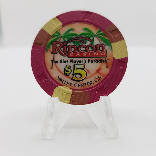 Rincon Casino Valley Center California $5 Casino Chip CG011121