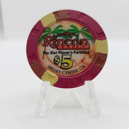 Rincon Casino Valley Center California $5 Casino Chip CG011121