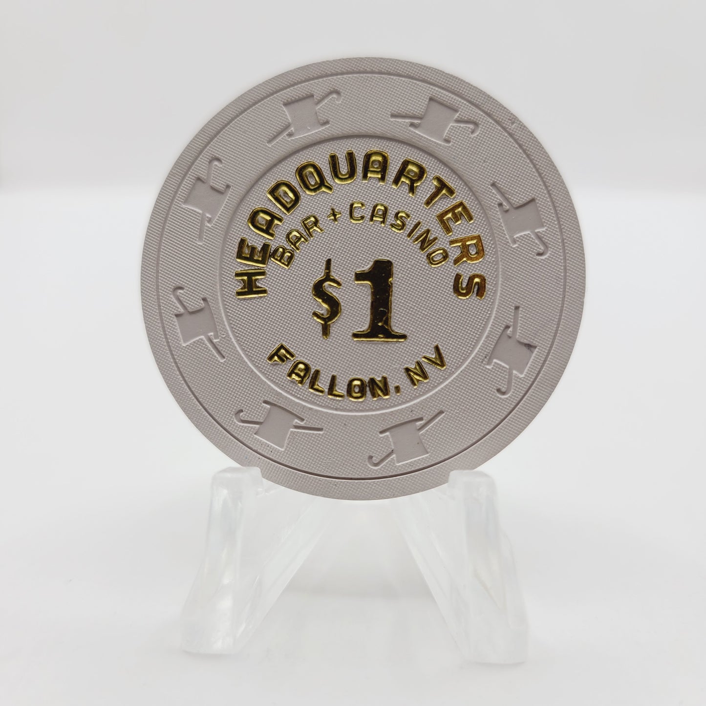 Headquarters Bar Casino Fallon Nevada 1998 $1 Casino Chip V2761