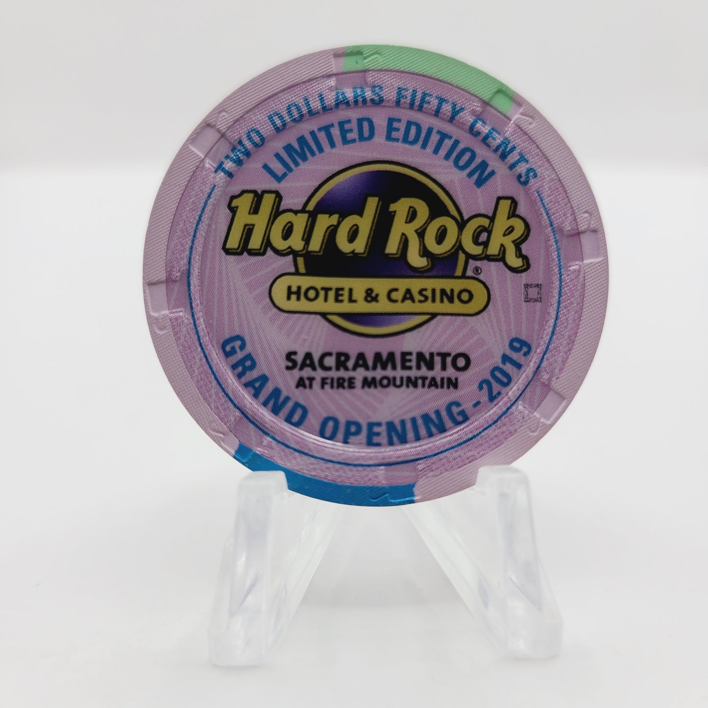Hard Rock Hotel & Casino Sacramento Wheatland California 2019 "Grand Opening" $2.50 Casino Chip