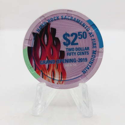 Hard Rock Hotel & Casino Sacramento Wheatland California 2019 "Grand Opening" $2.50 Casino Chip