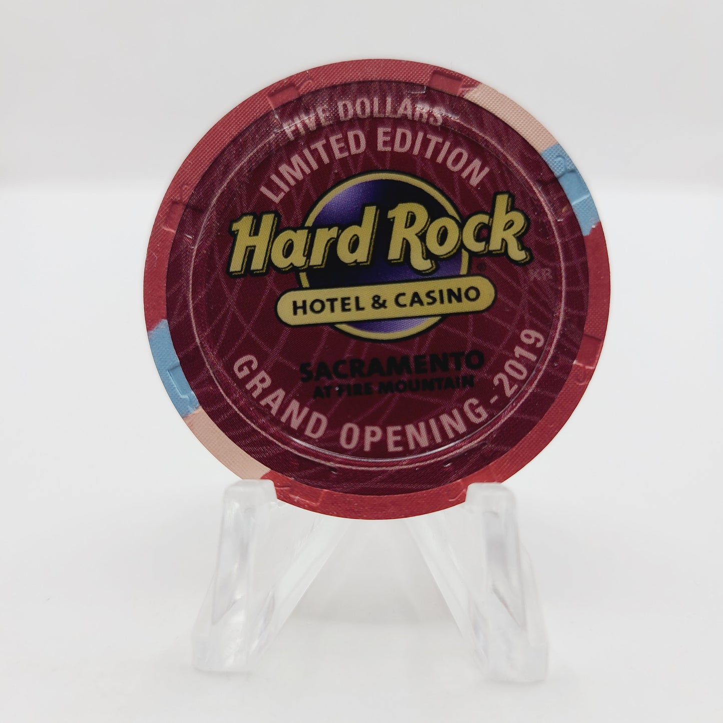 Hard Rock Hotel & Casino Sacramento Wheatland California 2019 "Grand Opening" $5 Casino Chip