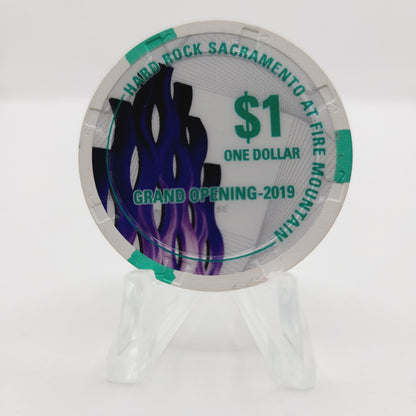 Hard Rock Hotel & Casino Sacramento Wheatland California 2019 "Grand Opening" $1 Casino Chip
