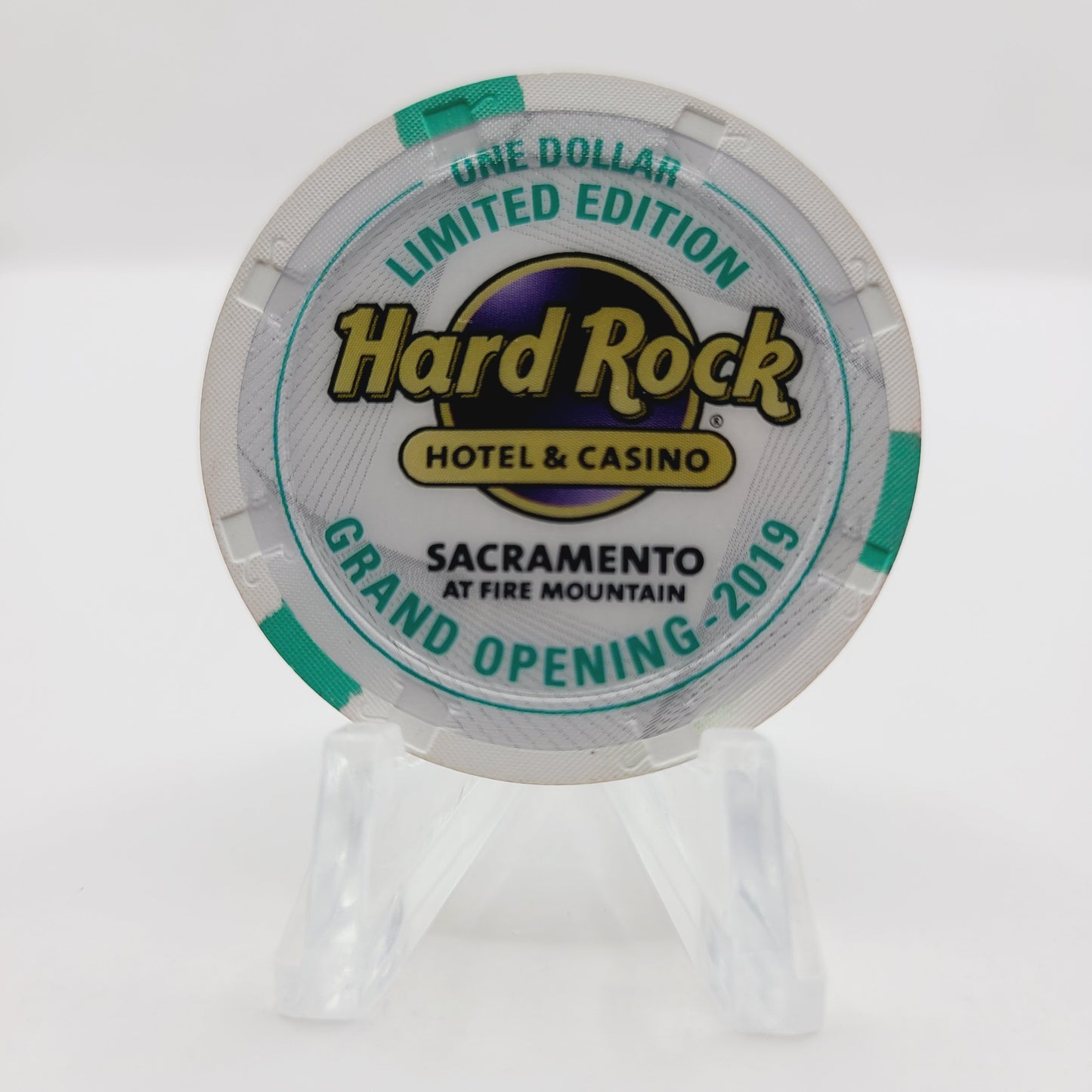 Hard Rock Hotel & Casino Sacramento Wheatland California 2019 "Grand Opening" $1 Casino Chip