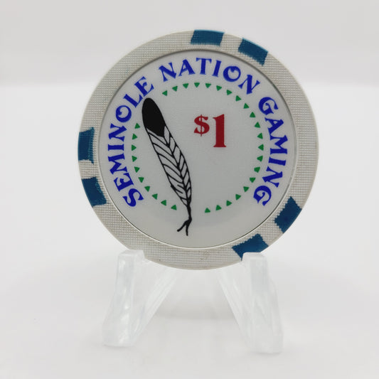 Seminole Nation gaming Seminole Oklahoma $1 Casino Chip CG011523
