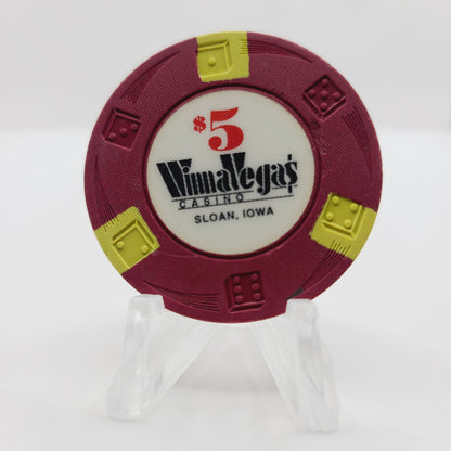 Winna Vegas Hotel Casino Sloan Iowa $5 Casino Chip