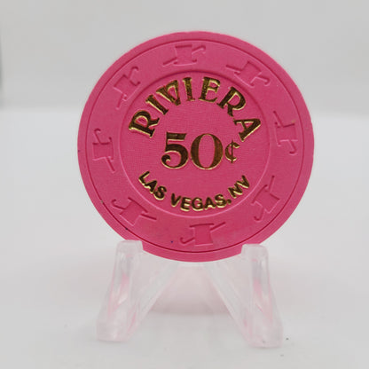 Riviera Hotel Casino Las Vegas Nevada 1990's $.50 Cent Casino Chip V3322