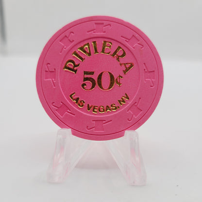 Riviera Hotel Casino Las Vegas Nevada 1990's $.50 Cent Casino Chip V3322