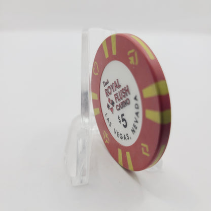 Dan's Royal Flush Casino Las Vegas Nevada 1991 $5 Casino Chip N7801