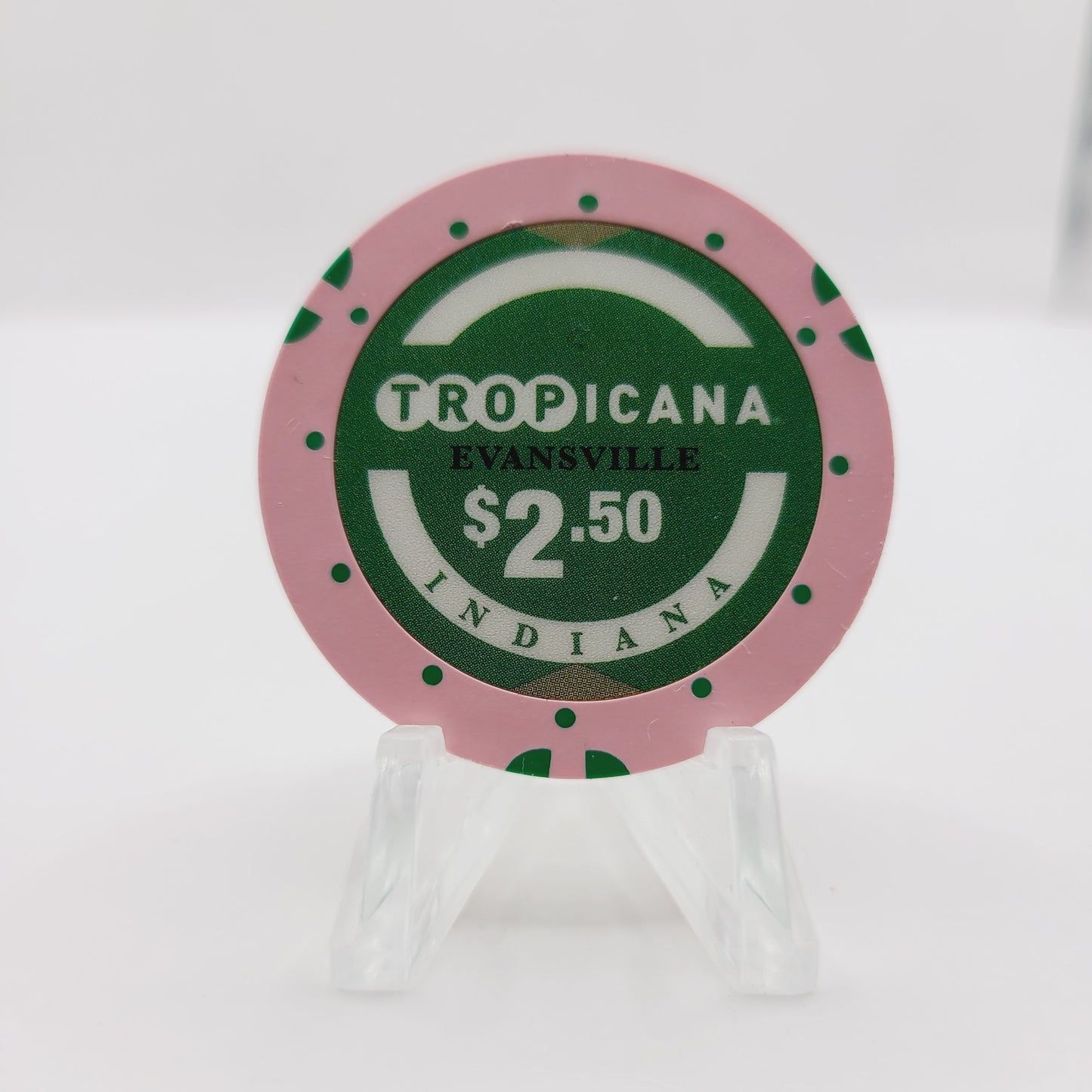 Tropicana Hotel Casino Evansville Indiana 2013 $2.50 Casino Chip (Backup set)