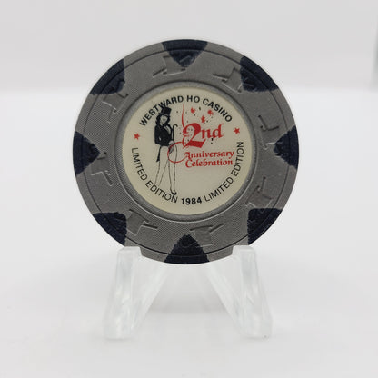 Westward Ho Hotel Casino Las Vegas Nevada 1984 "2nd Anniversary" Casino Chip N2687